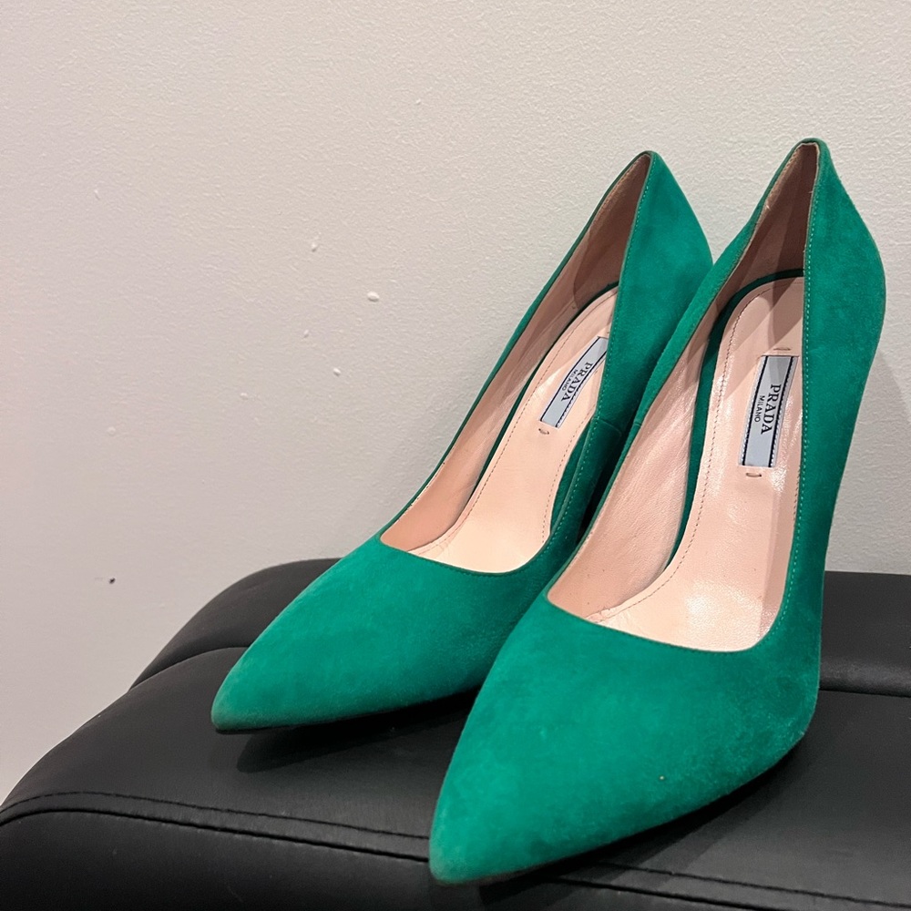 Prada suede pumps